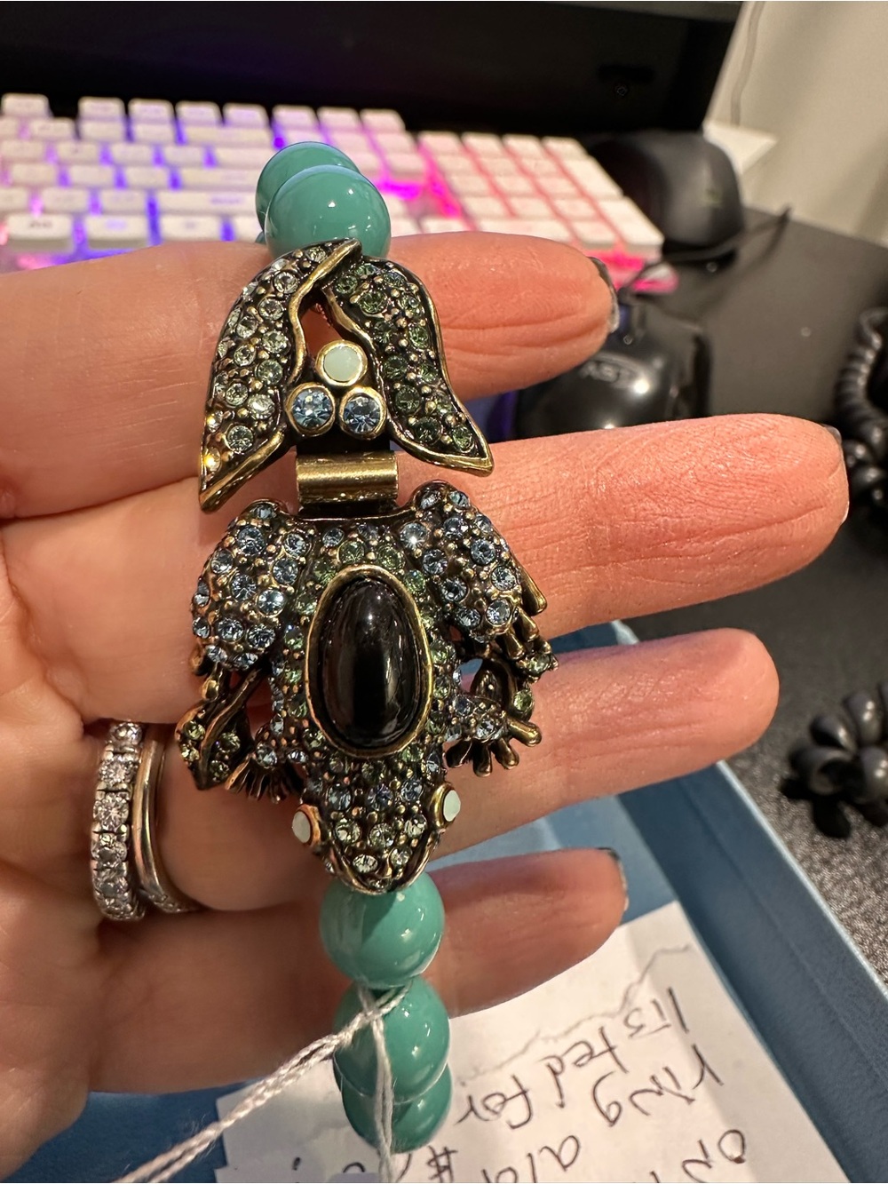 Heidi Daus Adorend Frog Bracelet
